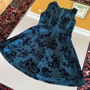 Aqua Cocktail Dress, Blue and Black